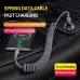 PD100W Type-C to Type-C Elbow Coiled Cable PD Fast Charging Data Transmission Copper Core Line 1.5M Long for iPhone 17 17 Pro Max 16 15 for Xiaomi 17pro for Samsung Galaxy S25 Ultra for OPPO for VIVO