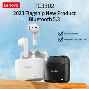Lenovo TC3302 TWS Earbuds Wireless bluetooth Earphone 13mm Large Composite Diaphragm ENC Call Noise Cancelling Sports Headphones