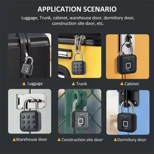 RAYKUBE SY12/SY13 Tuya Smart Padlock IP67 Waterproof Bluetooth Fingerprint Password Lock for Luggage Cabinet Backpack Offices