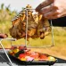 IPRee Outdoor Picnic Grill Set 14-Slot Chicken Leg Wing Rack - Stainless Steel Roaster Stand |for Smoker & Grill Collapsible Kitchen Accessories