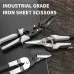 Industrial Chrome Vanadium Steel Aviation Snips 250mm Bent/Straight Head Non-Slip Handle Sheet Metal PVC Cutter HRC56