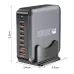 [GaN Tech] Bakeey 320W 8-Port USB PD Charger 2USB-A+6USB-C PD2.0 QC SCP FCR AFC Apple2.4 Fast Charging Desktop Charging Station for iPhone 16 16 Pro 15 14 13 Pro Max for HUAWEI for SAMSUNG for OPPO