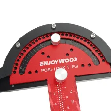 ENJOYWOOD Aluminum Alloy 300mm Angle Positioning T Square Posi Lock Ruler Woodworking Edge Ruler Angle Measure Ruler Scriber Carpentry Tool