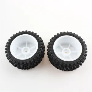 2PCS Wltoys 124007 1/12 RC Car Spare Rear Tires Wheels Rims Glued 2486 Vehicles Models Parts Accessories