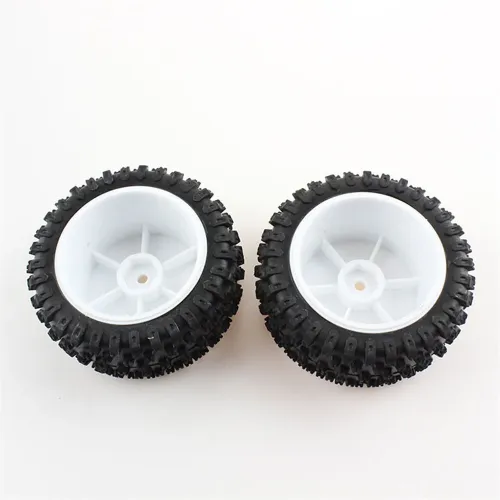 2PCS Wltoys 124007 1/12 RC Car Spare Rear Tires Wheels Rims Glued 2486 Vehicles Models Parts Accessories