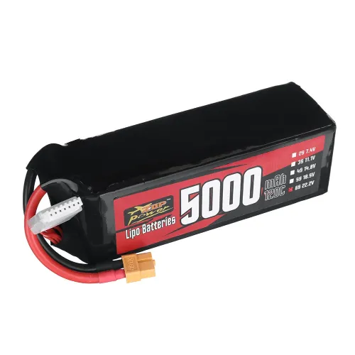 ZOP Power 22.2V 5000mAh 120C 6S LiPo Battery XT60 Plug for RC Drone