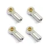 4PCS Metal M3 Aluminum Link Tie Rod End Ball Joint for 1/10 Crawler SCX10 D90 Racing RC Car Parts