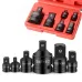 Socket Adapter Set Chrome Molybdenum Steel Impact Driver Reducer Corrosion Resistant Black Oxide Finish Ball Detent Lock Universal Wrench Tool Conversion Ratchet Drive Accessories Multiple Sizes