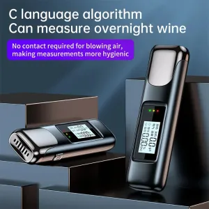 High-Precision Professional Alcohol Tester Drunk Alarm Reminder Breath Alcohol Tester Breath Analyzer Alcohol Meter Analyzer Type C Charge
