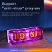 IN-12 Glowing Clock 4-bit Retro LED Clock 4 Dials Colorful LED Display with Tube Desktop Accessories