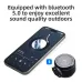 ESLNF 98 dB Mini Bicycle Horn Bluetooth 5.0 Speaker Waterproof Dustproof Aluminum Alloy Wire-controlled Warning Bell for Bike Motorcycle Riding Safety