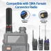 ABBREE AR-806 AR-806+ Dual Band Mini Antenna 136-174MHz 400-480MHz SMA-Female High Gain for Baofeng UV-5R BF-888S Walkie Talkie