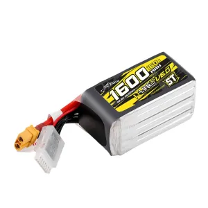 Tattu R-Line Version 6.0 22.2V 1600mAh 160C 6S ST Lipo Battery XT60 Plug for SpeedyBee Master 5 V2 DarwinFPV CineApe35 6S iFlight Nazgul XL5 ECO 6S Nazgul DC5 ECO DJI O3 HD 6S RC Drone FPV Racing