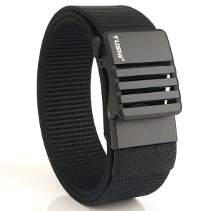 TUSH120cm Nylon Hard Tactical Belt for Men Metal Automatic Buckle Belt Military Belt for Outdoor Sports