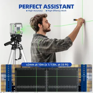 Huepar Pro GK011SG Self Leveling Laser Level Green Cross Line 505-520nm Rechargeable Battery 30m Range Pulse Mode IP54 Waterproof Construction Tool