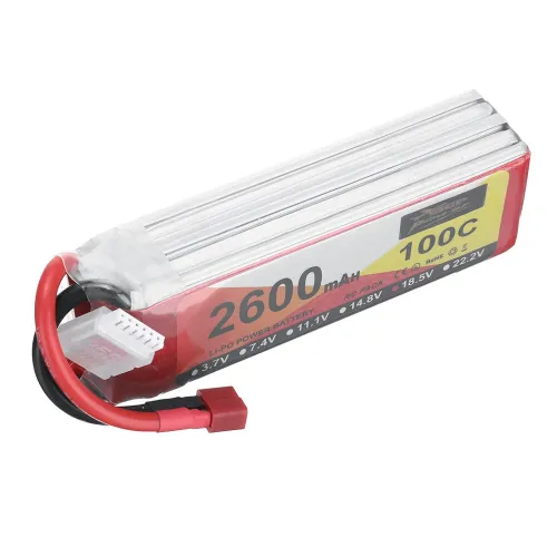 ZOP Power 18.5V 2600mAh 100C 5S LiPo Battery T Plug for RC Car