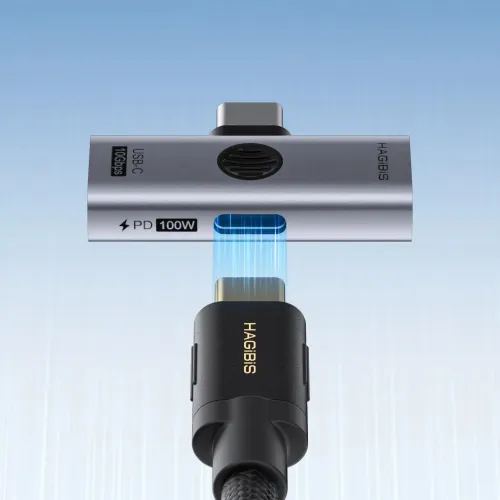 Hagibis TUA08 2-in-1 USB-C Adapter Type-C to USB-A+PD100W 10Gbps High Speed Data Dongle Adapter for Laptop Phone Tablet