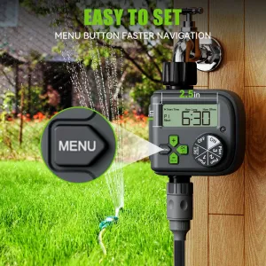 Rainpoint Smart Garden Irrigation Timer Weather-Responsive Rain Delay LCD Digital Water Timer Automatic Watering System Drip Irrigation Controller