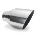 Universal Stainless Steel Exhaust Muffler Round Slant 2.25 Inch Inelt 4 Inch Outlet