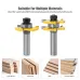2pcs 1/2 Inch 1/4 Inch 8mm Shank Tongue and Groove Router Bit Set Tungsten Carbide Perfect for Woodworking Cutting MDF Plywood Hardwood