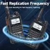 iRadio DM-UV4R DMR Digital Analog Walkie Talkie Dual Mode 1024 Channels AES-256 Encryption UHF VHF Wide Frequency Range NOAA Weather Alerts Type C Charging Two Way Radio
