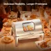 Warmounts 9QRectangular Roll Top Chafing Dish Buffet Set, Stainless Steel Catering Server Food Warmer with Glass Lid & Holder, Fuel Holder for Parties Wedding 63x44x42.1 cm