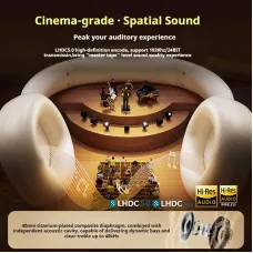 Edifier Evo Space bluetooth Headphone Gaming Headset ANC -45dB Depth Active Noise Canelling DNN Call Noise Reduction 40mm Titanium-plated Composite Diaphragm Hi-Res LHDC5.0 Audio 93H Playback Support Wired Connection Headphones with Mic