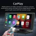 V5312R 8.1 Inch Screen Wireless CarPlay Android Auto Portable DVR 1600x600 Resolution Built-In Camera Driving Recorder 2K Recording Bluetooth 5.0 FM Transmitter Touchscreen Display WiFi Connectivity