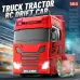 YF 3605 RTR 1/64 2.4G 4WD Mini Drift RC Car Truck Tractor Support App Remote Controlled LED Light Two Speed Full Proportional Engineering Vehicle Desktop Toys Model Collection Gift For Boys