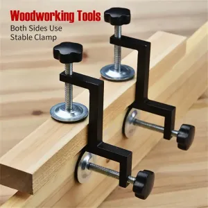 2PCS Aluminum Alloy Woodworking Double Clamps G Clips for Wood Plastic Cutting Drilling & Fixing