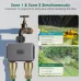 SGW08MZ Tuya Zigbe 2 Zones Smart Irrigation Timer Digital Programming Watering Schedules Sprinkler Drip Irrigation System Voice Control with Alexa Google Assistant