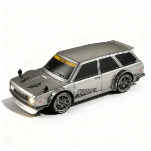 S818 RTR 1/24 2.4G 4WD Mini Drift RC Car LED Light Remote Control High-Speed Motor On-Road Racing Retro Travel Drifting Vehicle Model Boys Gifts Desktop Toys