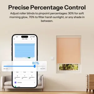 SONOFF MINI-ZBRBS-E Zigbe Smart Roller Shutter Wall Switch Fusion Series Orb-ZBRBS Precise Percentage Adjustment Schedule Function Voice Control with Alexa Google Home