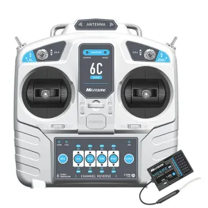 Microzone MC6C Mini 2.4GHz 6CH Remote Controller with MC6RE-V2/MC7RB-V2 Receiver for RC Aircraft Model Fixed Wing FPV Racer Drone