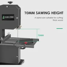 800W Multifunctional Band Saw Machine 1750RPM Metal Cutting Woodworking Electric Table Saw Adjustable Angle