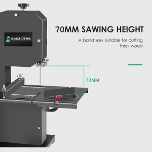 800W Multifunctional Band Saw Machine 1750RPM Metal Cutting Woodworking Electric Table Saw Adjustable Angle