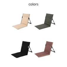 Folding Chair New Lightweight Foldable Beach Chair With Backrest Camping Seat Outdoor Beach Garden Lounger Portable Chair Floor Mat Lawn Chair