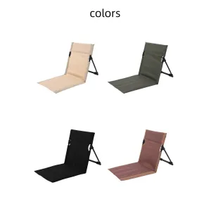 Folding Chair New Lightweight Foldable Beach Chair With Backrest Camping Seat Outdoor Beach Garden Lounger Portable Chair Floor Mat Lawn Chair