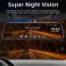 10Inch Touch Screen 1080P HD Front Rear Dual Camera Full-Screen Streaming Car Rearview Mirror Dashcam Dual Channel Recorder