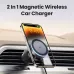 UGREEN Magnetic Car Phone Holder Wireless Charger Stand for Magsafe Car Charger LED Light for iPhone 16 15 14 Pro Max Charging
