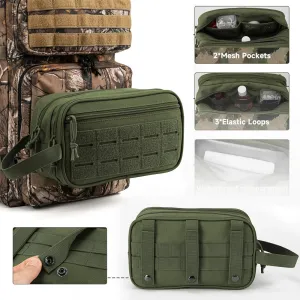 Men's Multifunctional Toiletry Bag Waterproof Compartment EDC Tool Storage Bag Skin Care Shaving Hygienic Organizer for Outdoor Travel Adventures