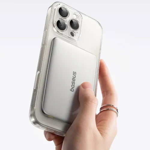 Baseus PicoGo 20W 18Wh 5000mAh Wireless Power Bank Charger Magnetic External Battery Power Supply with 1 Input & 2 Outputs Fast Charging with Type-C to Type-C Cable for iPhone 16 for Huawei Pura X for Xiaomi 15pro