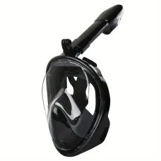 Full Snorkel Goggles 180 Panoramic View Safe Breathing System Diving Glasses With Assorted Colors Adjustable Strips And Action Camera Mount, Anti-Fog Anti-Leak Snorkeling Goggles Set For Snokel Diving