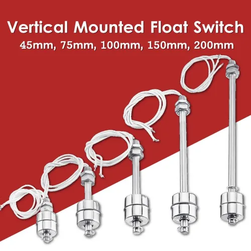 Stainless Steel Water Flow Tank Vertical Float Switch Liquid Sensor Level Controller