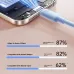 Baseus Foamed Silicone Series 6A 100W USB-A to Type-C Cable Fast Charging Data Transmission Thickened Copper Core Line 1M/2M Long for iPhone 16 16 Pro 15 14 13 Pro Max for Huawei Pura 80 Ultra for Xiaomi MIX Flip2