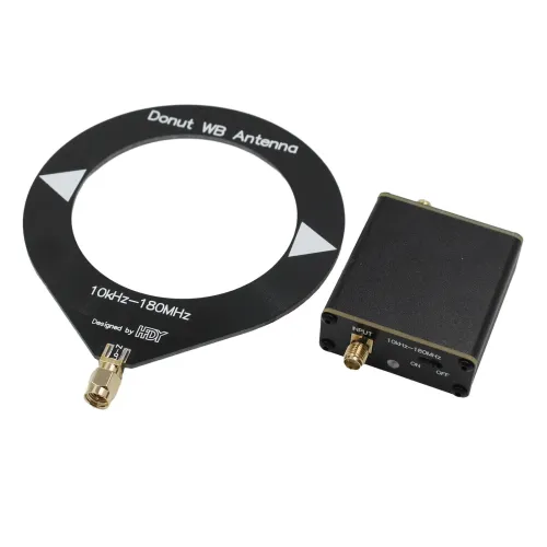 Upgraded Donut Wideband Antenna 10kHz-180MHz Low Impedance Converter SMA Male Type-C Charging 20 Hours Use For Radios SDRs Quansheng UV-k5 k6
