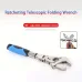 10-Inch 5-in-1 Adjustable Telescopic Ratchet Wrench Multi-Function Tool Retractable Handle 180 Swivel Head Stainless Steel
