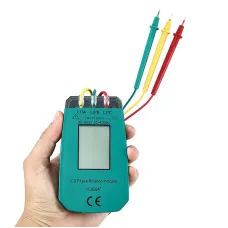 3 Phase Tester Digital Phase Indicator Detector LED Phase Sequences Meter Voltage Tester 40V~600V AC