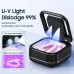 Portable Ultrasonic UV Cleaning Machine Mini Ultrasonic Braces Cleaning Machine UV Invisible Denture Cleaner 42,000Hz Deep Cleaning