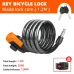 XANEAnti-thief Key Bike Lock 1.2m Length Steel Alloy Tough Protection Waterproof Portable Bicycle Lock for MTB Bicycle Road Bike